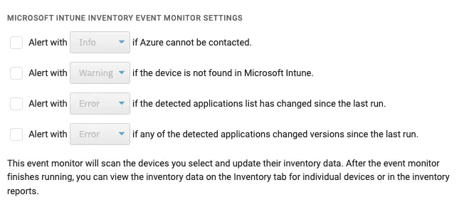 Intune Inventory Monitor