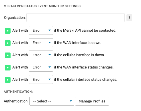 Meraki Router Uplink Monitor Dashboard
